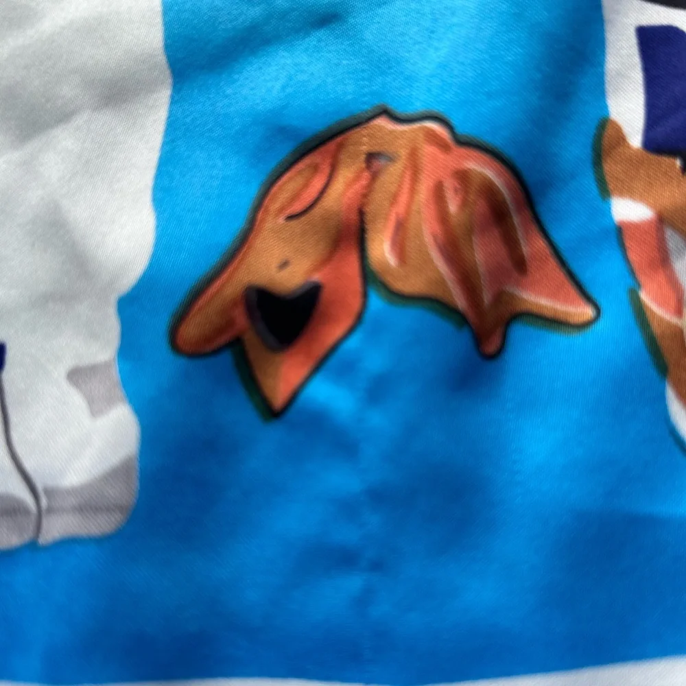 silk scarf  VALOIS VINTAGE PARIS xl size printed kachina - Picture 10 of 11